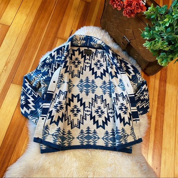 Lucky Brand western print 100% cotton cardigan - Picture 2 of 4